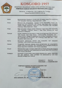 Yuyus Mohamad Yusuf Ditunjuk Sebagai PLT Ketua PDK KOSGORO 1957 Indramayu