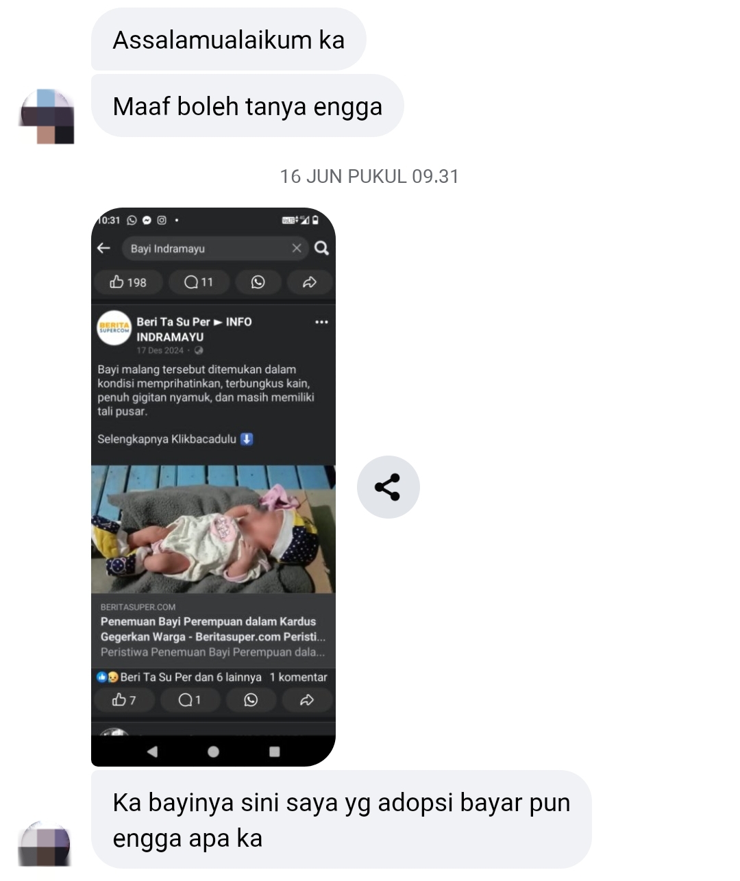 Inbok ingin mengadopsi