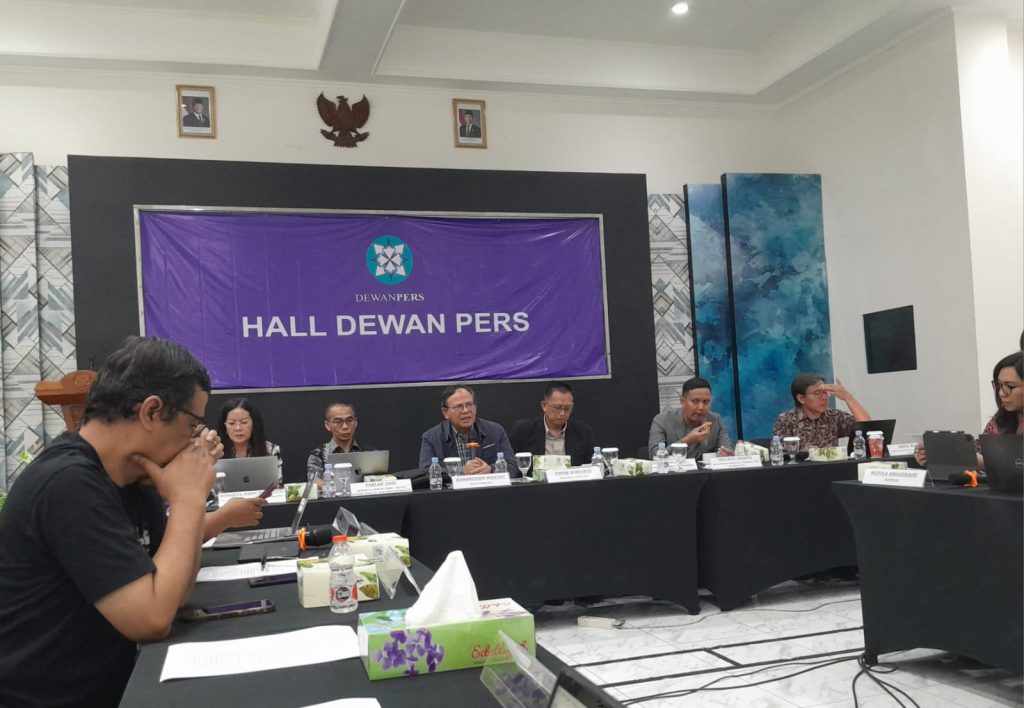 Uji publik Dana Jurnalisme Dewan Pers di Jakarta yang dihadiri organisasi pers dan akademisi
