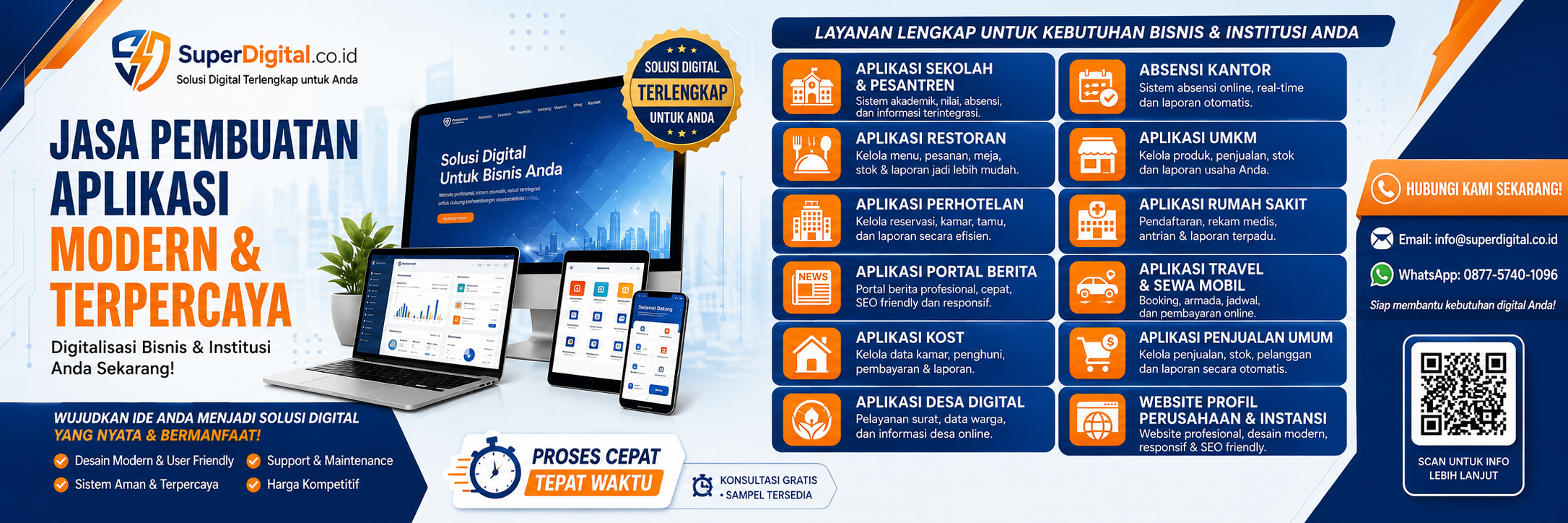 Pesan Jasa pembuatan website dan aplikasi Super Digital