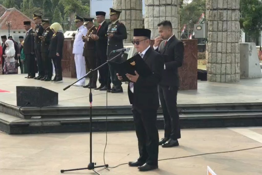 Upacara HUT ke-81 RI di Alun-Alun Indramayu